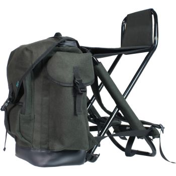 Loden Jagdrucksack mit Stuhl